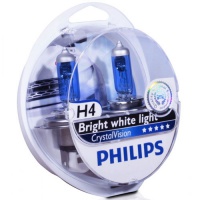 Автолампа галогенная PHILIPS H4 CRYSTALVISION 12V 60/55W  (2шт.)